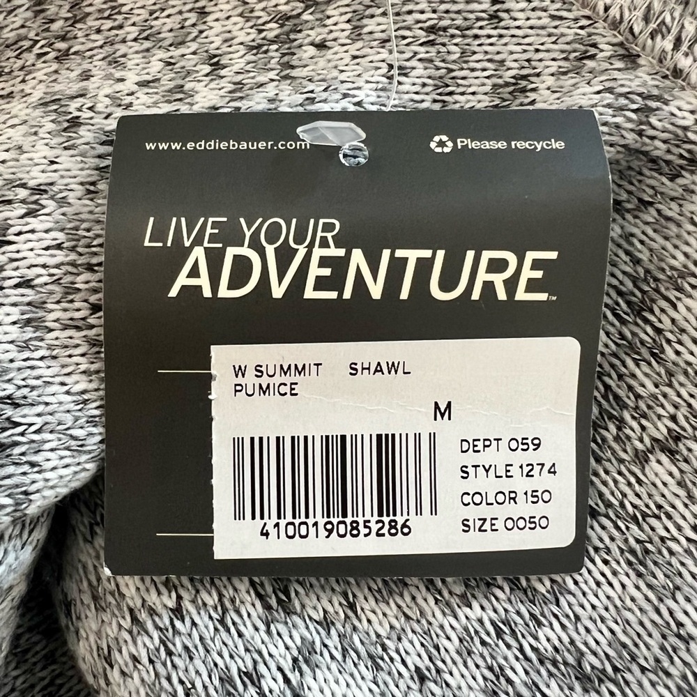 NWT Eddie Bauer Fleece Sweatshirt Knit Pullover Gray - Picture 3 of 3